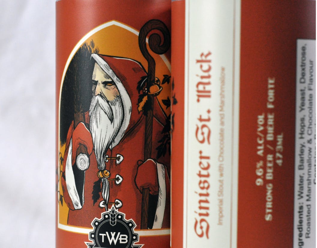 TWB Seasonal Beer Labels - Santa Can
